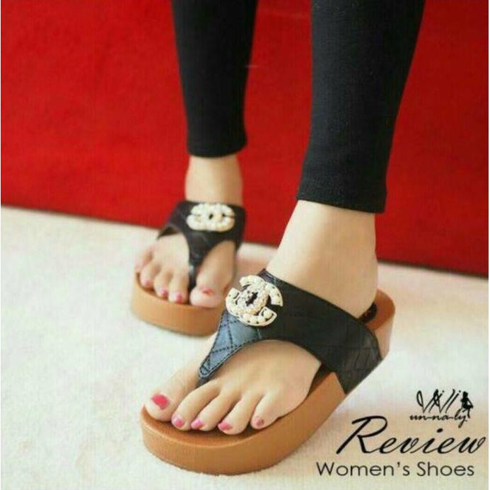 Sandal Wanita Wedges Jepit WD14