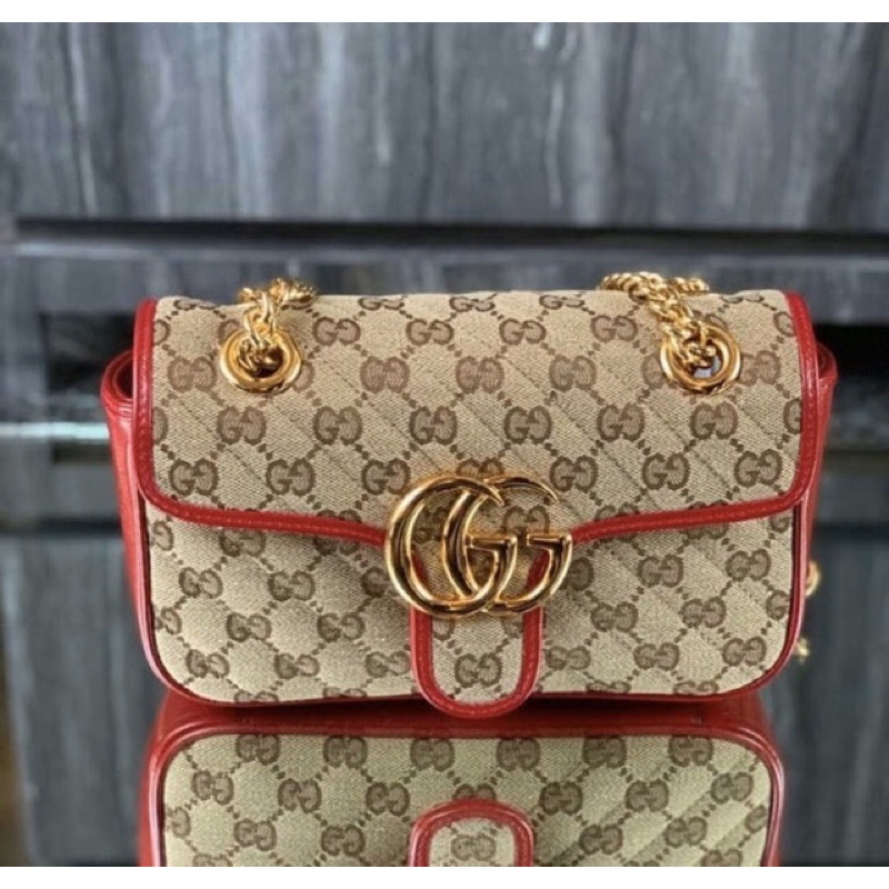 GUCCI marmont metalasse canvas monogram