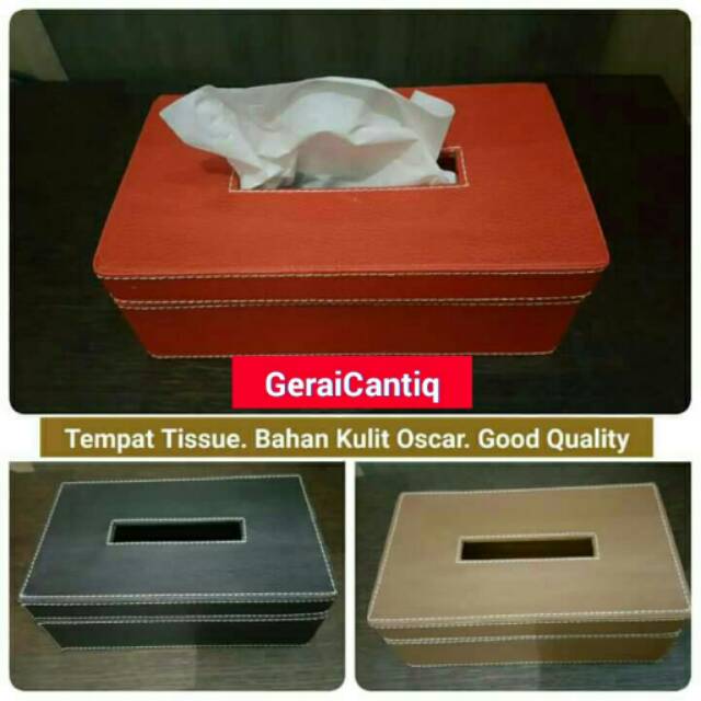 BOX TEMPAT TISSUE - BAHAN KULIT OSCAR