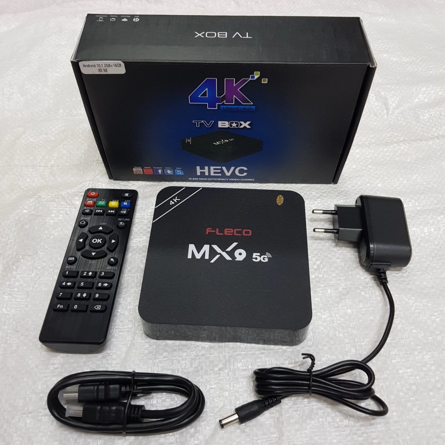 COD MX9 5G Fleco Smart TV Box Android 10 Ram 2 GB ROM 16 GB 4K Ultra HD//TV BOX FLECO TERMURAH