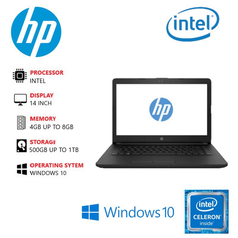 SALE!! Laptop HP 14 Dual Core RAM 8GB/1 TB/Windows 10 "FREE MOUSE / TAS"