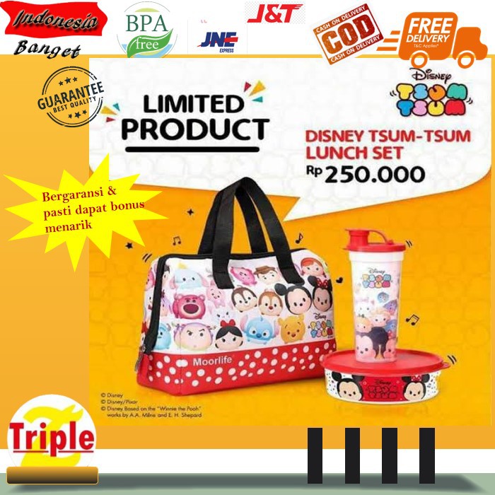 Lunch Box Kotak Makan Karakter Disney Tsum Tsum Moorlife