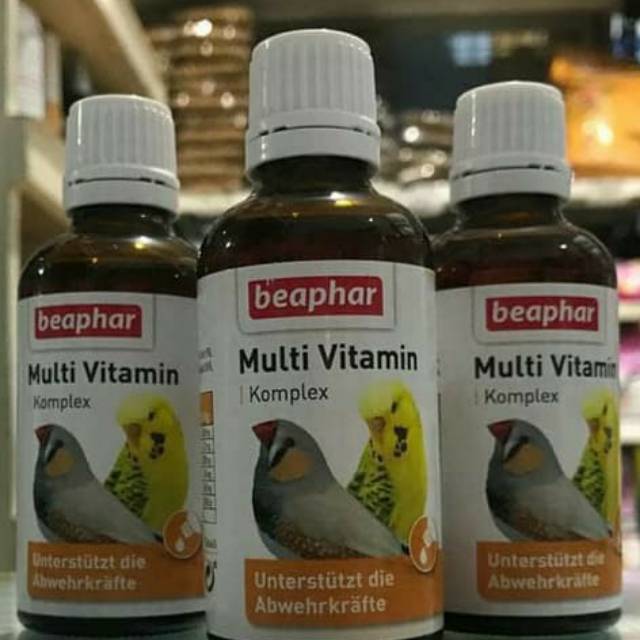 Beaphar Multi Vitamin Komplex Vogel 50ml Anti Stres Untuk Semua Jenis Burung