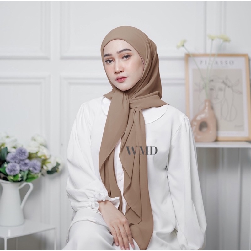 WMD Fashion - Ash Brown | Hijab Segiempat Instant Inner
