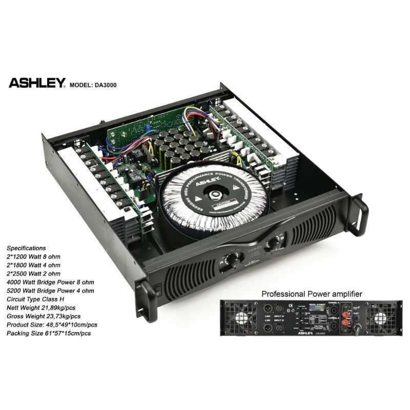 Power Amplifier ASHLEY DA 3000 Class H ORIGINAL