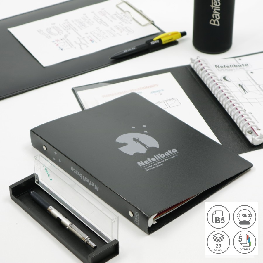 

Bantex Binder B5 26 Ring Motif Aesthetic