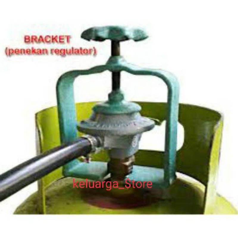 penjepit regulator tabung gas / pengaman gas /alat penekan regulator / bracket tabung gas