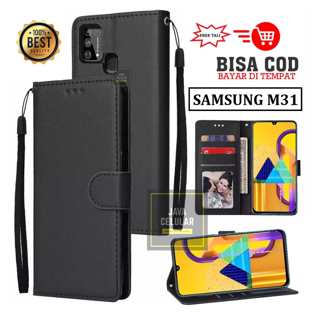 Flip Case Untuk Samsung Galaxy M31 Flip Case Kulit - Casing Dompet Case Wallet Leather Flip Case Sam