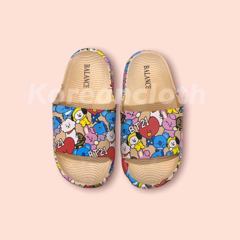 BALANCE 519-1 BTS Sandal Jelly / Sandal Karet Import Anak-Anak BTS  BT21