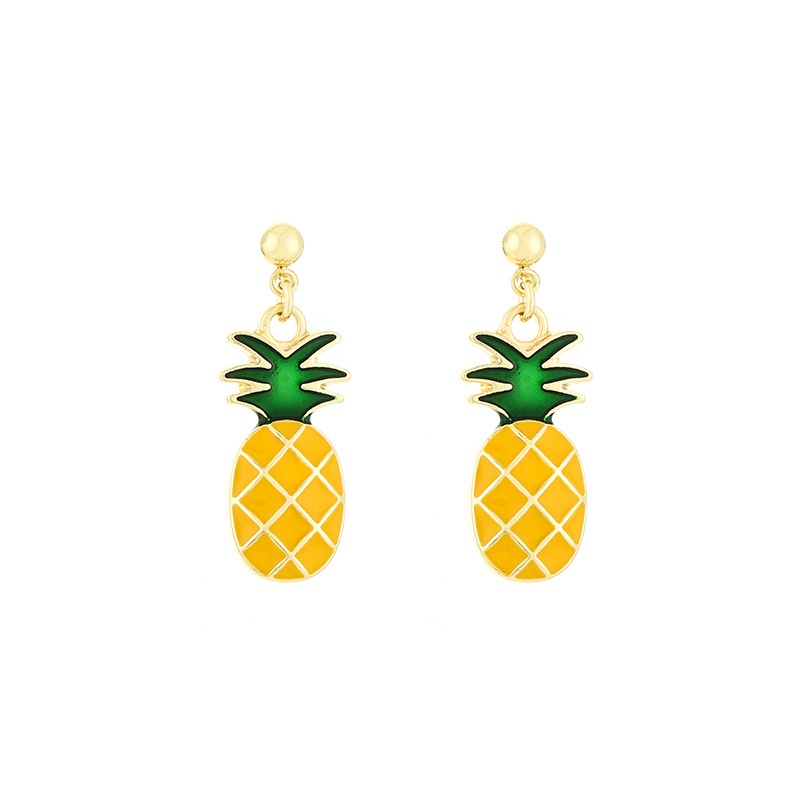 Anting stud drop Bentuk Buah Nanas