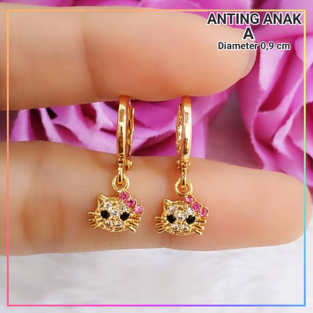 Anting xuping anting anak hello kitty lapis emas gold I122