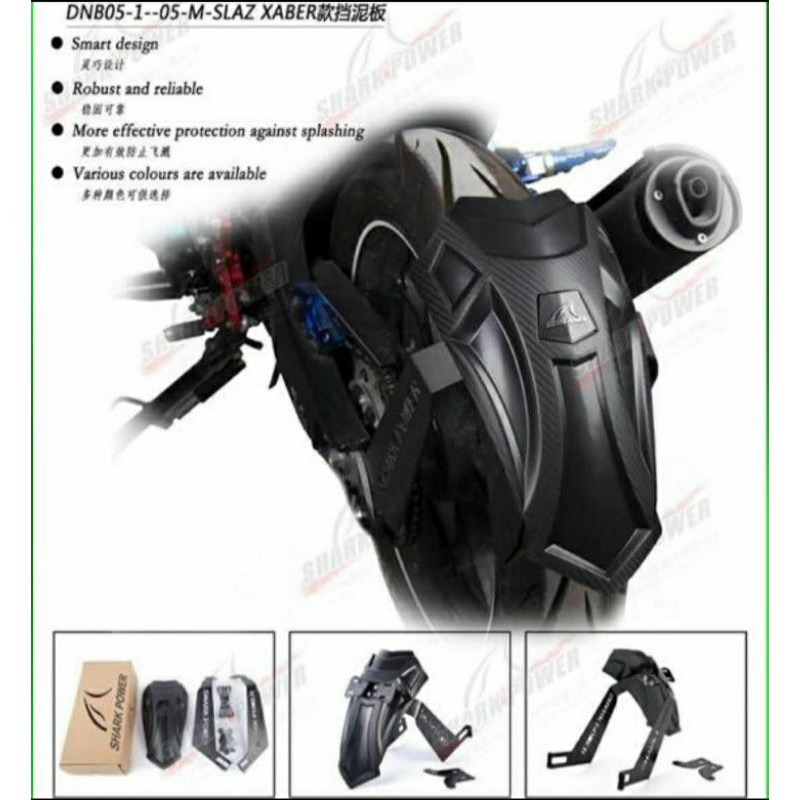 Mudguard spakbord new ban belakang pelindung air dan lumpur shark power vixion cb150 mxking n250