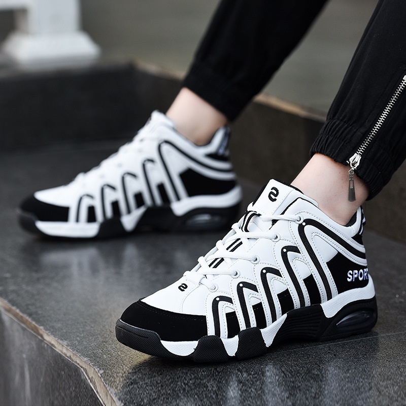 2021 Pria  Sepatu Tinggi-Top Ukuran Besar 36 Udara Bantal Sepatu 45 Basket Mahasiswa Beberapa Kets p