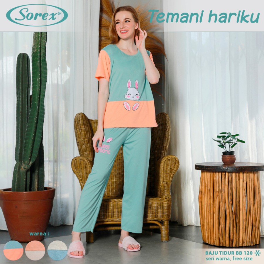 stelan set baju tidur sorex bb116 116 115 113 piyama katun