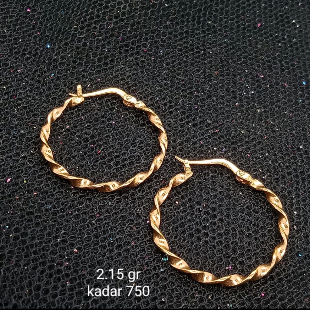 Anting Emas 17K - 2.15 gram Kadar 750  - 198