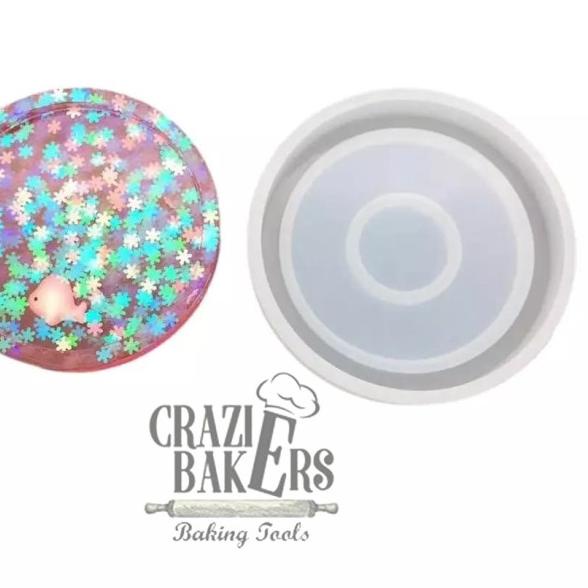 ☺ Cetakan Silikon Coaster Resin Epoxy Silicon Mold - Bulat ✶