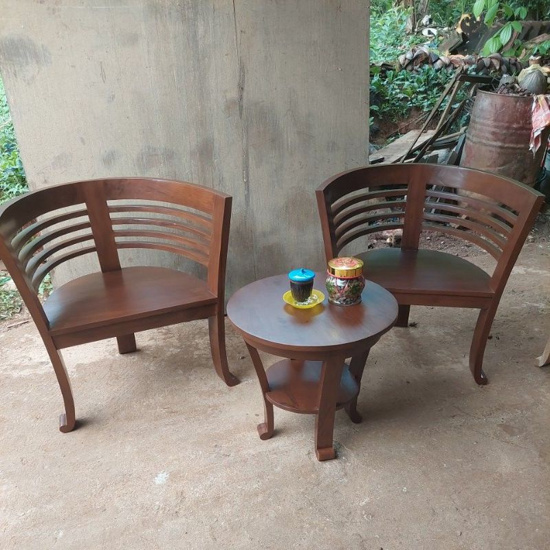 KURSI TERAS MINIMALIS KAYU JATI JEPARA