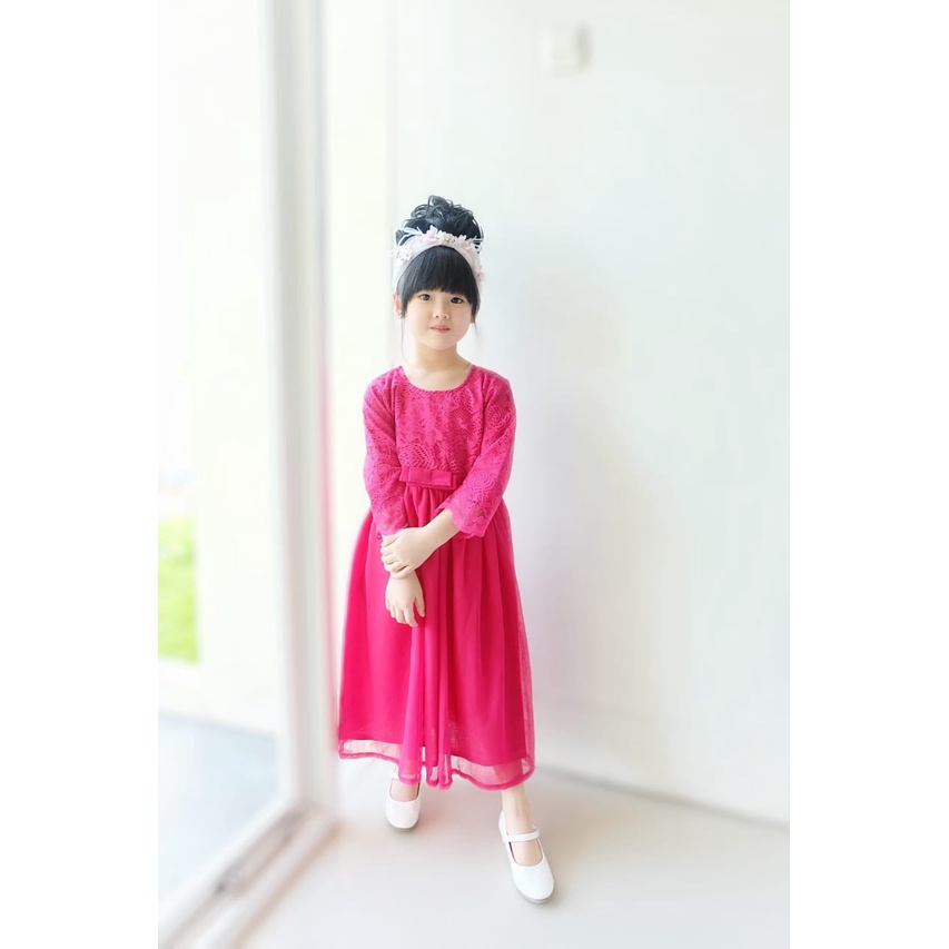 Dress Ellena With Tulle Anak Unik/Gaun Pesta/Dress Anak