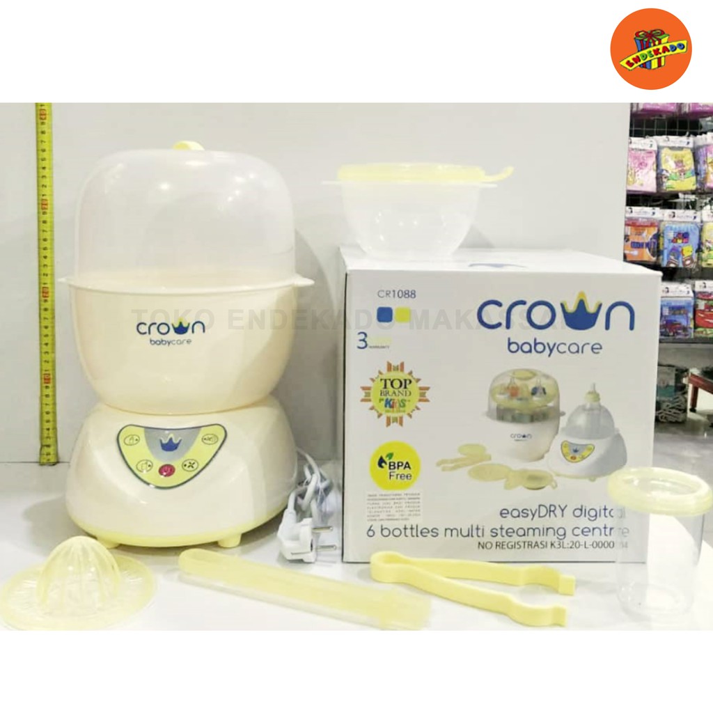 CROWN EASYDRY DIGITAL 6 BOTTLES STEAMING CENTER CR 1088 - Steril Botol