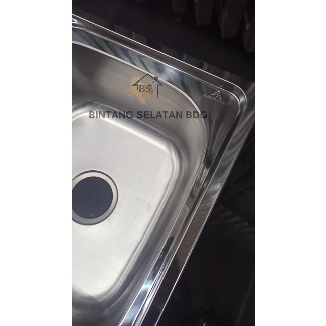 KITCHEN SINK TECHNOSINK BAK CUCI PIRING 2 LUBANG STAINLESS STEEL