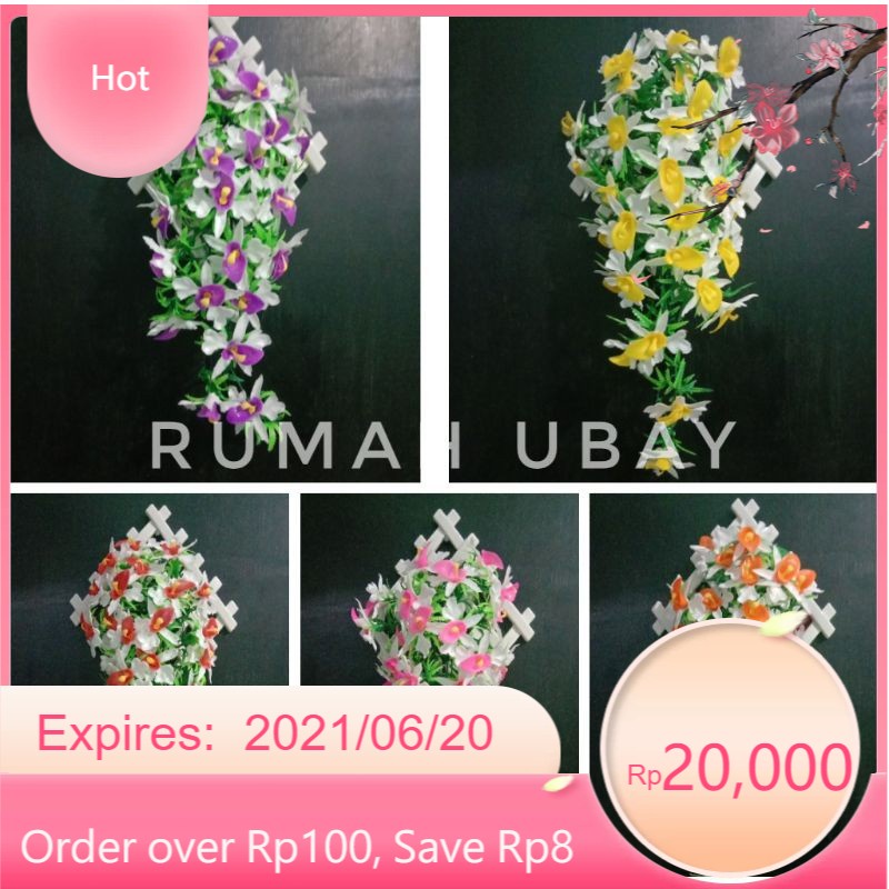 Bunga Anggrek Plastik Dinding PAGAR WAJIK