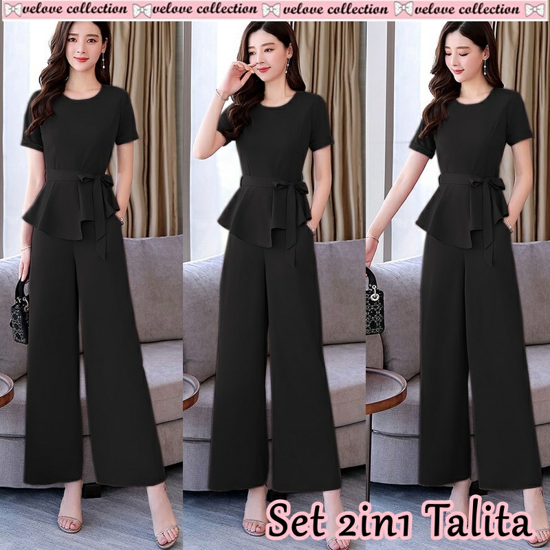 BAJU SETELAN WANITA MURAH KEKINIAN IMPORT KOREAN PREMIUM TERBARU / SETELAN KERJA WANITA KANTOR 9991