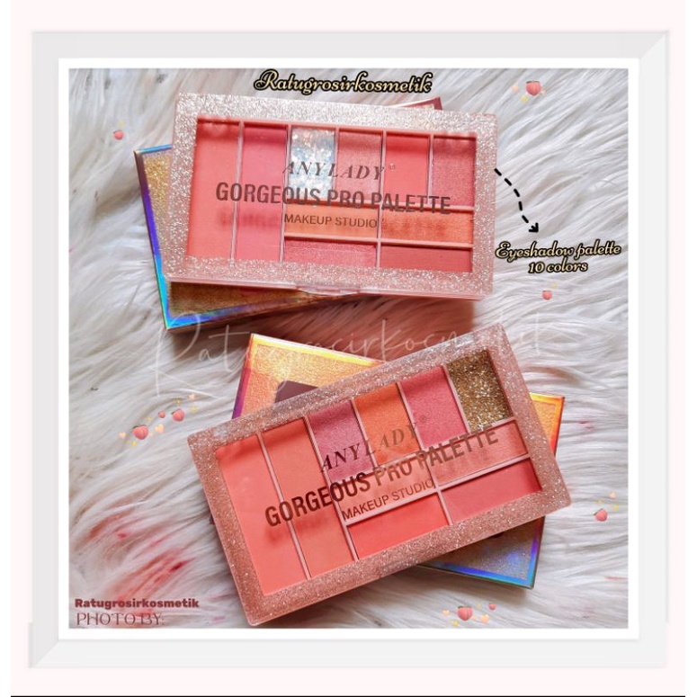 PROMO!!!EYESHADOW &amp; BLUSHER GORGEOUS PRO PALETTE ANYLADY NO.792/PEACH NO.792B