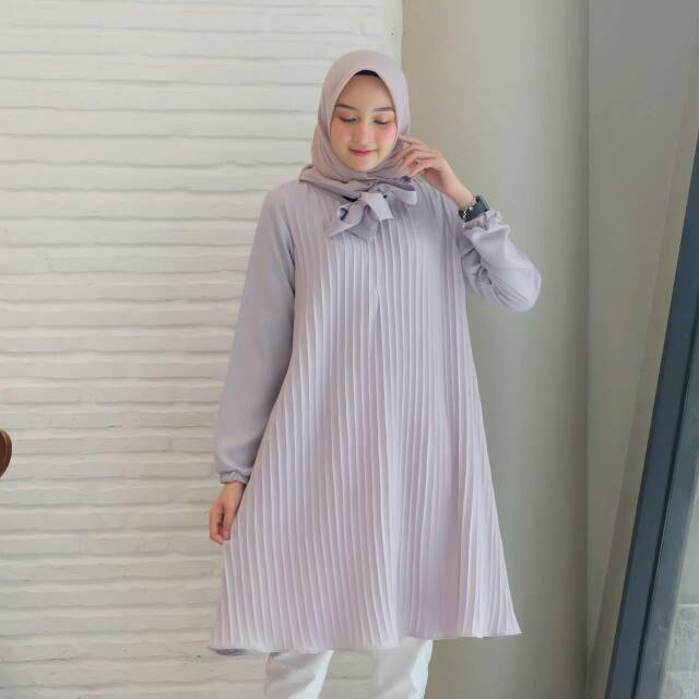 Tunik puspa plisket