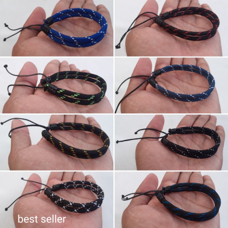 Gelang Prusik 2 Rangkap Gelang Prusik 3mm 3 mm Gelang couple Gelang Persahabatan