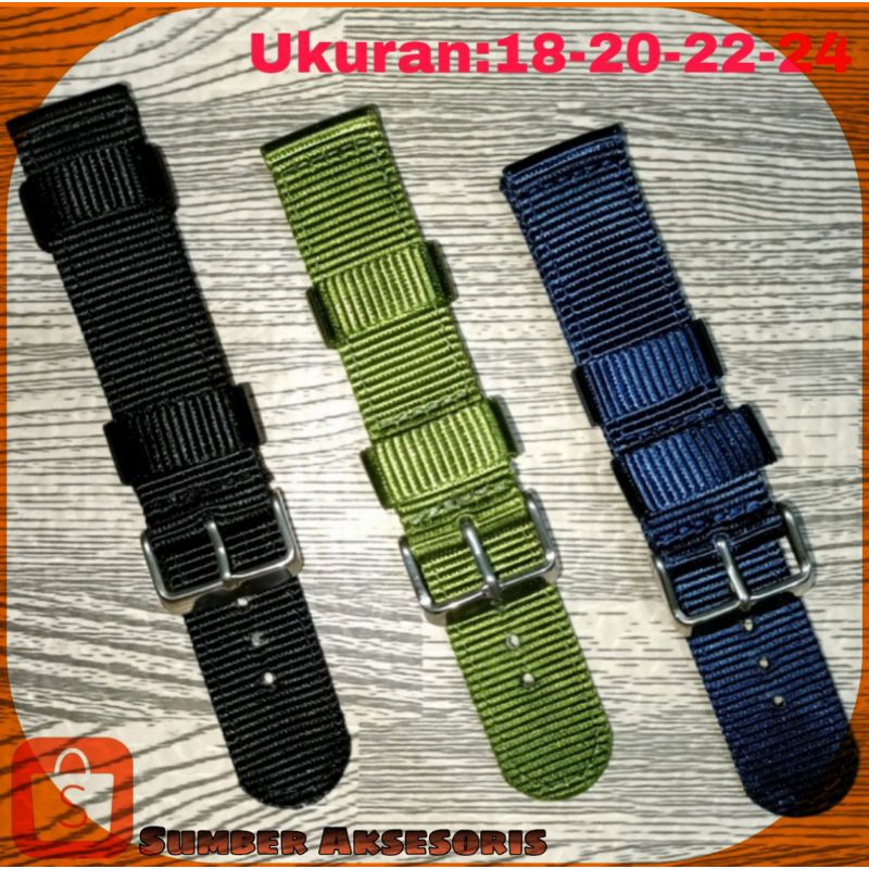 Flash Sale - Tali Jam tangan Kanvas Canvas Nylon Strap Swiss Army Expediton AC Seiko Strap Ukuran