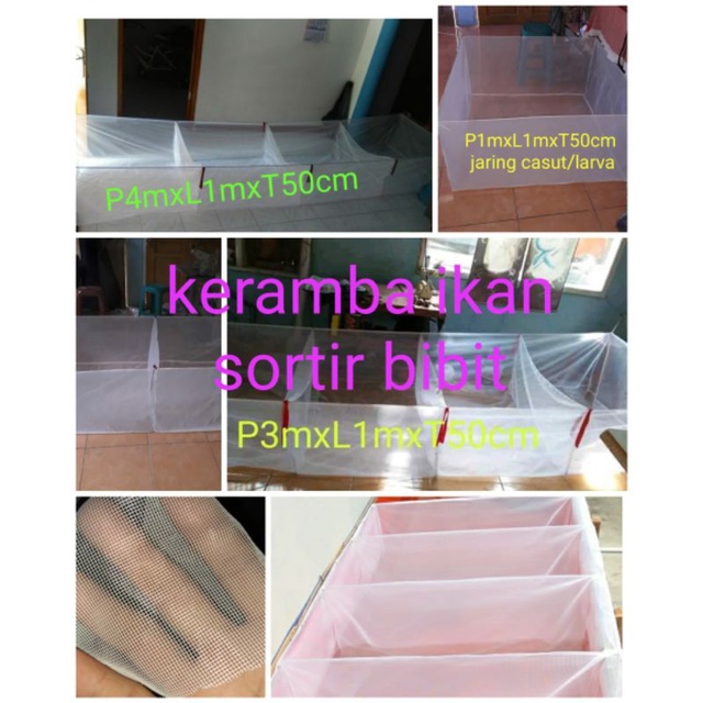 Keramba ikan karamba ikan kerambah ikan kain jaring keramba ikan kecil sekat 4