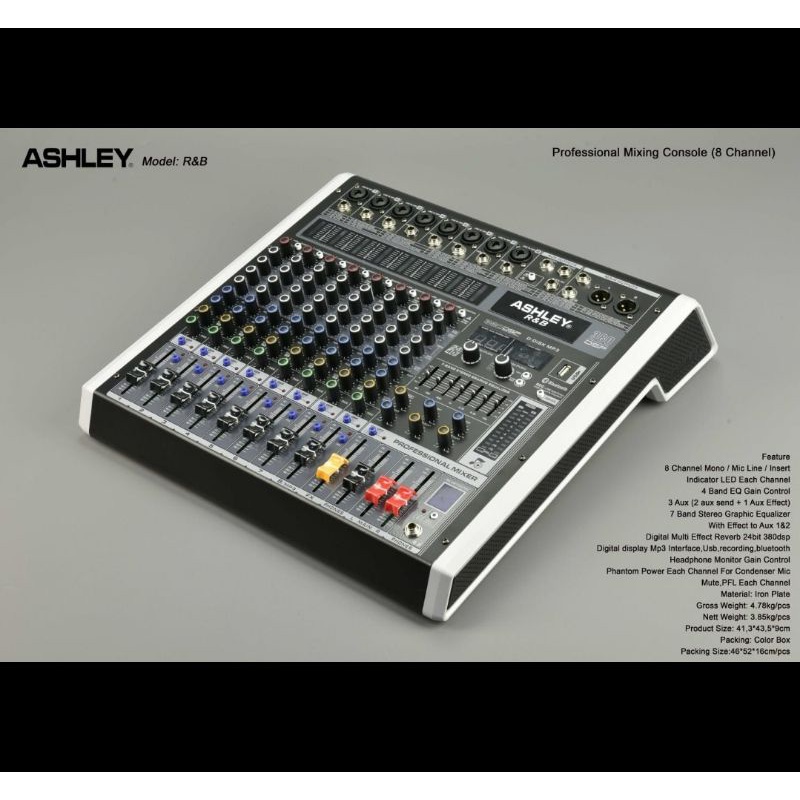 Mixer audio ashley r&amp;b8 r&amp;b 8 8CH soundcard original