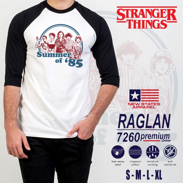 Kaos Summer of 85 Stranger Things Raglan 3/4 T-Shirt