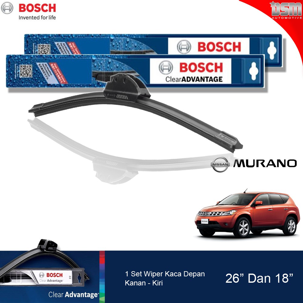 Bosch Clear Advantage Frameless / Wiper Frameless Nissan Murano 26&quot; dan 18&quot; / Wiper Murano