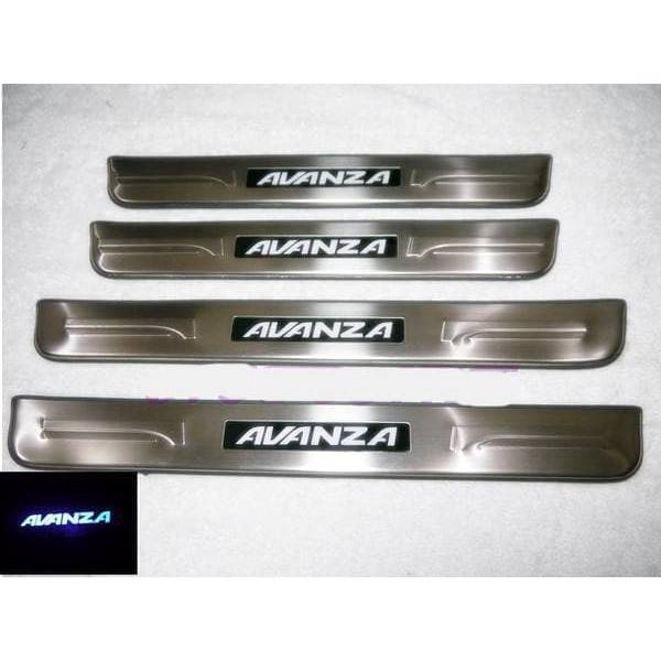 Sill plate Samping Grand New Avanza Stainless LED