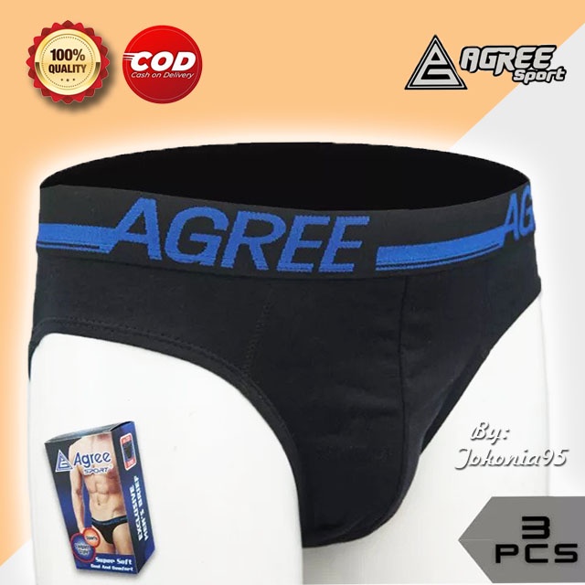 Celana Dalam Pria Agree 2325 Karet Boxer isi 3