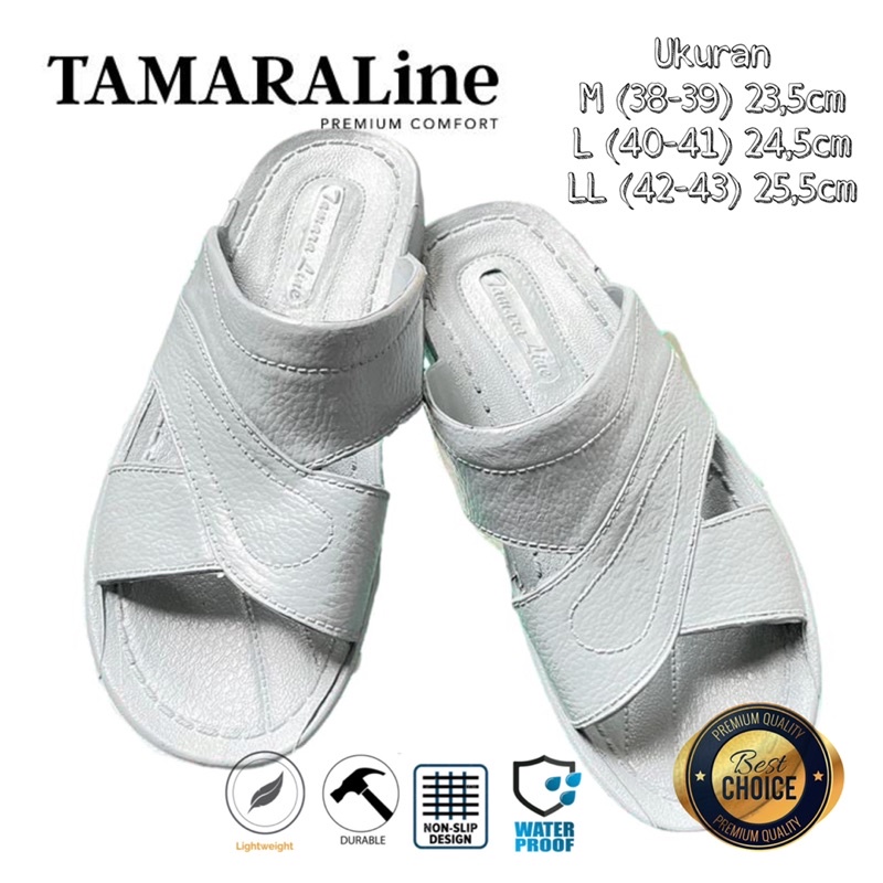 Sandal Selop Slide Slip on Karet Pria Dewasa / Remaja - TAMARALINE 129 / Bahan Premium Lentur Empuk Ringan Kuat Anti Slip Anti Air / Model Sandal Casual Santai Rumah Hotel Outdoor Kamar Mandi Murah Original