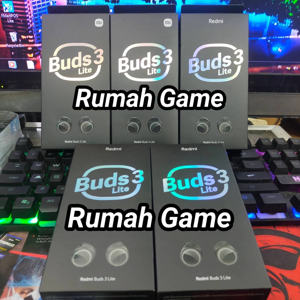 Redmi Buds 3 Lite Earphone Bluetooth IP54 tahan air Original Black