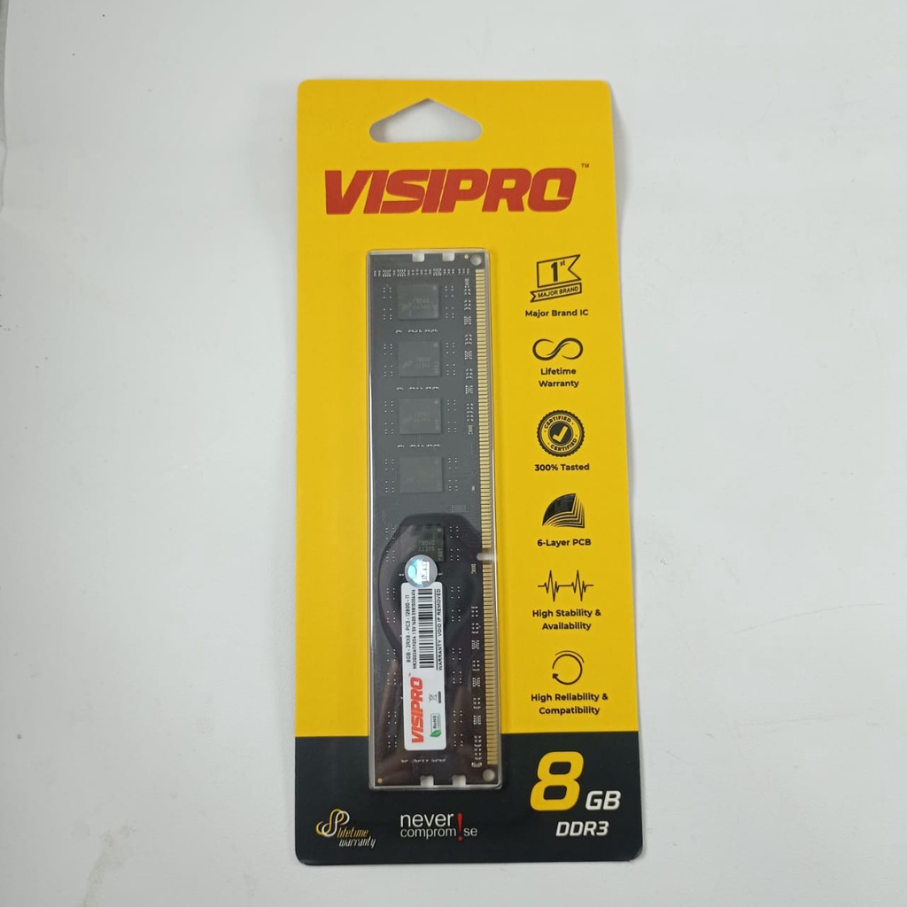 MEMORY RAM VISIPRO 8GB DDR3 PC3-12800