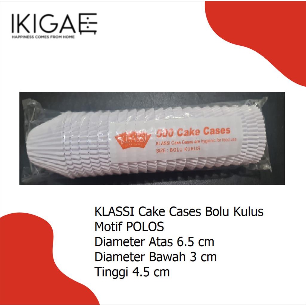 KLASSI Cake Cases Bolu Kukus Antl Lengket Isi 500 pc