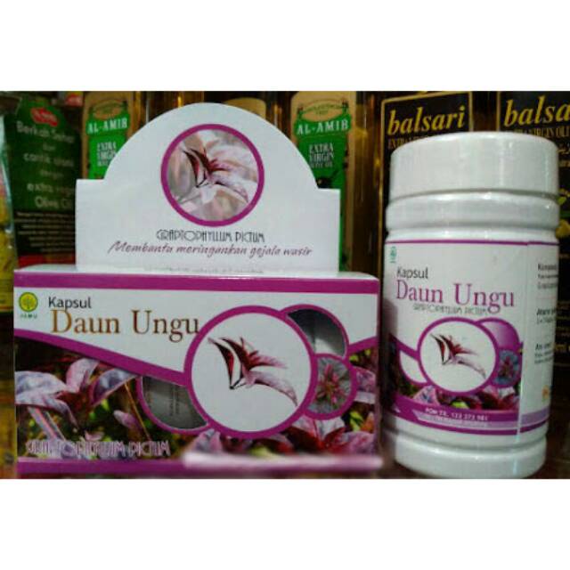 [COD] Kapsul Daun Ungu Solusi Mengatasi Nyeri wasir dan Ambeien - 60 Kapsul Obat Herbal BPOM 100% Original