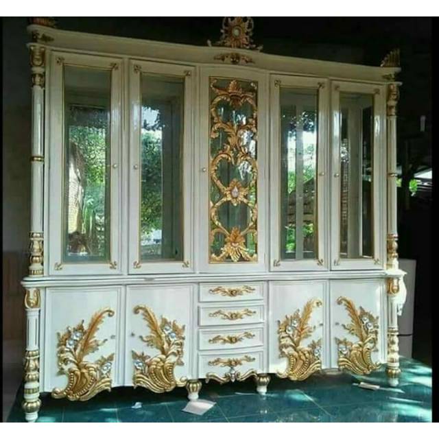 bufet kiansantang duco putih mebel jepara,furniture