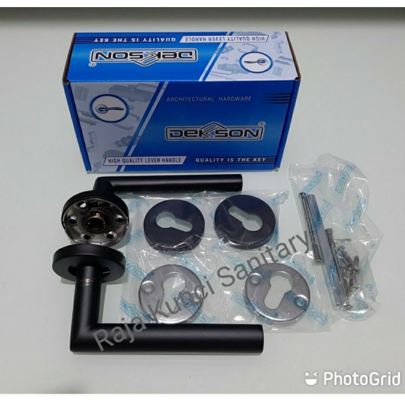 Paket Lengkap HR Dekson LHTR 019 Matt Black+MTS IL DL 8485 Black+Cylinder Dekson Black