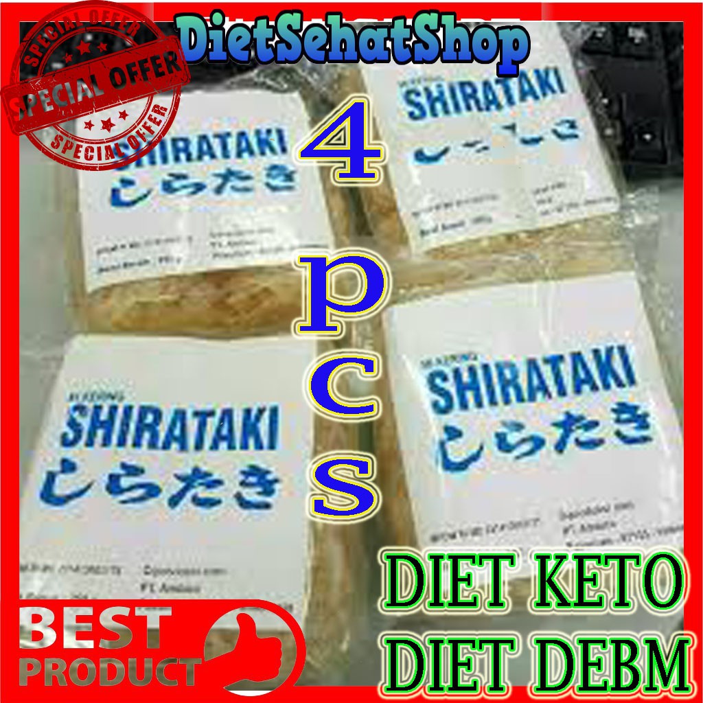 

Paket 4 Hemat Mie Shirataki 250gr ( mie shirataki kering 4 pcs) mie Rendah kalori /diet/ keto/DEBM