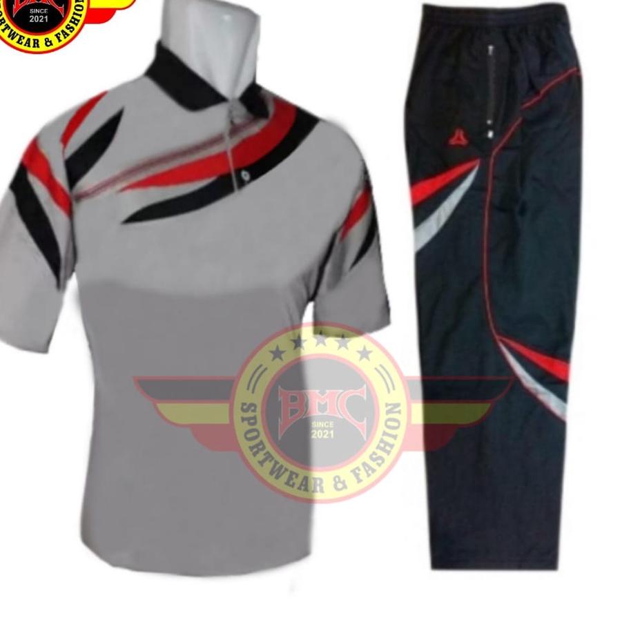 Setelan kaos training olahraga pria wanita /setelan kaos olahraga lengan pendek-Setelan baju olahrag