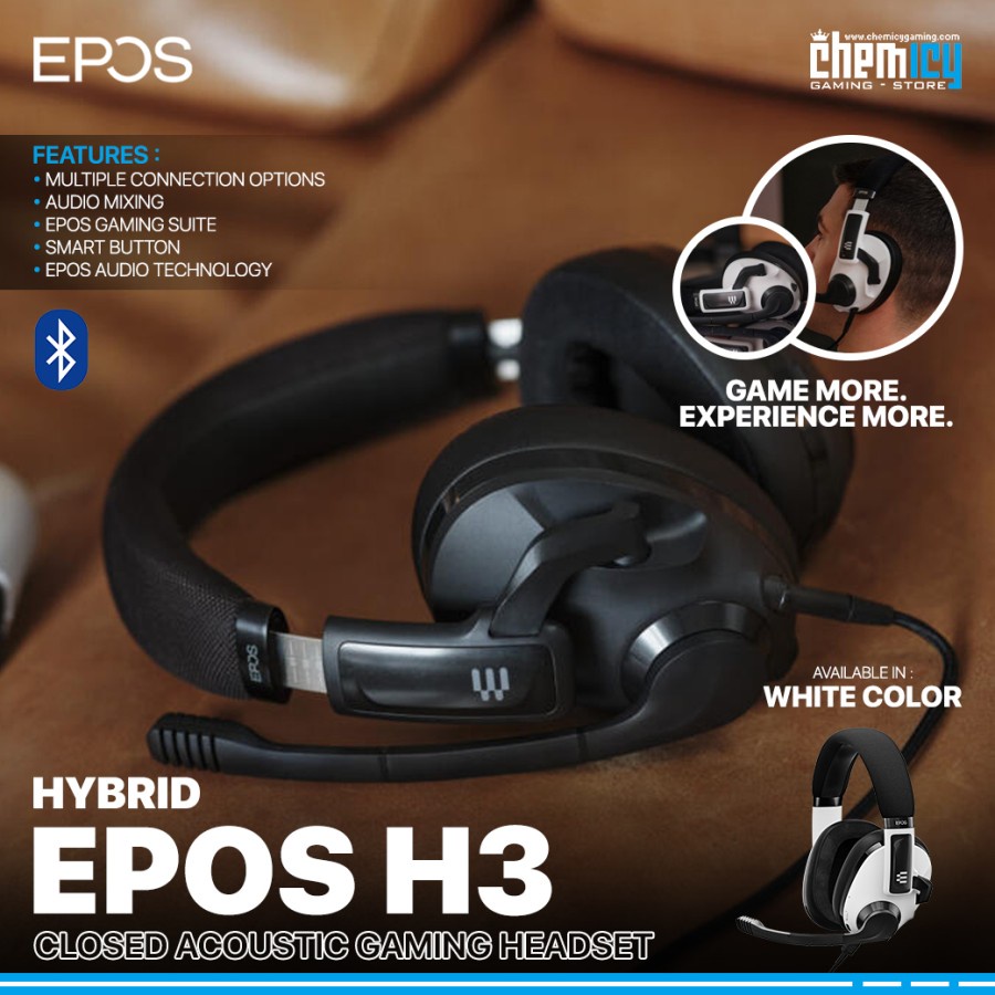 EPOS H3 Hybrid Closed Acoustic Bluetooth Gaming Headset