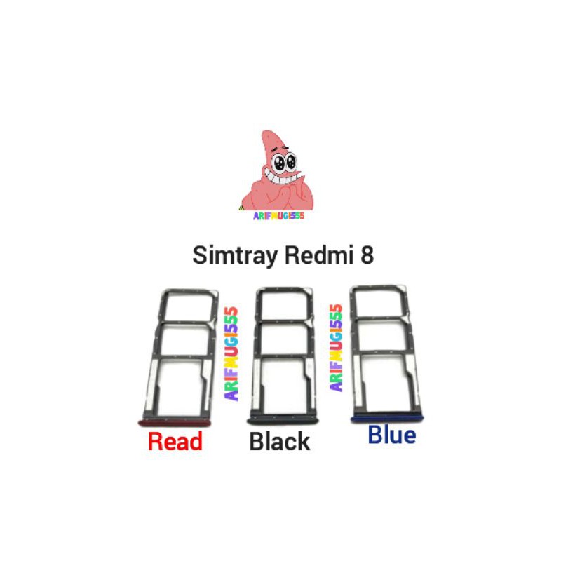 Simtray Slot Simcard Tempat Kartu Xiaomi Redmi 8 Dudukan Sim Original
