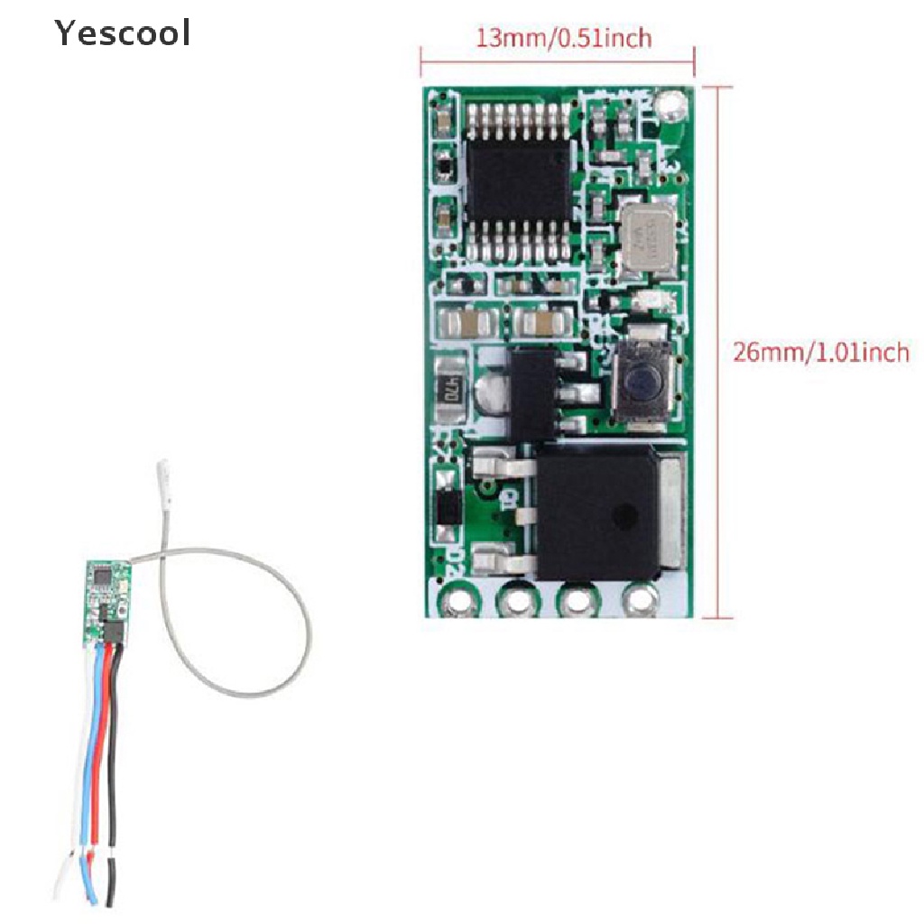 Yescool Modul relay receiver RF wireless 433Mhz 1CH Untuk remote control