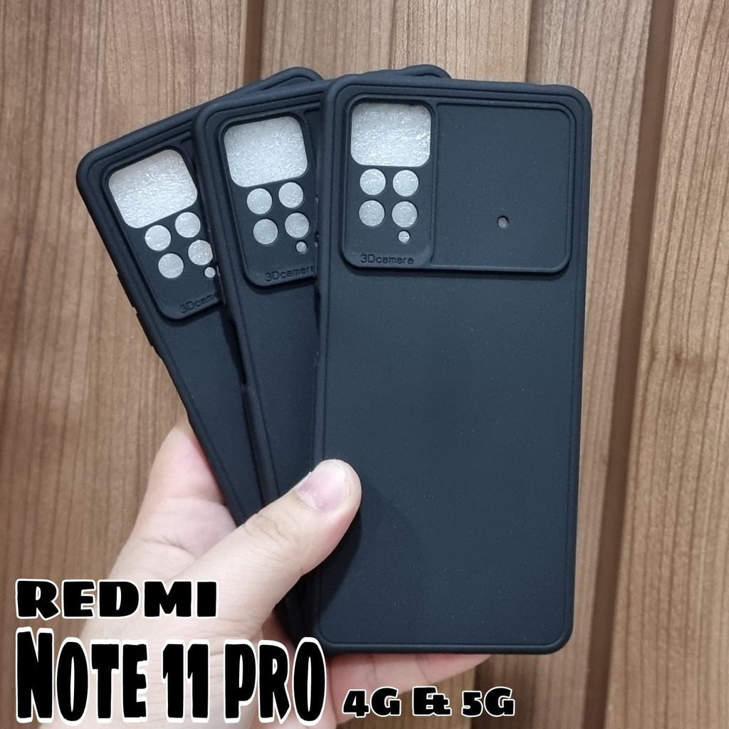 SoftCase Xiaomi Redmi Note 11 11 Pro 4G 5G Poco M4 Pro 4G with 3D Camera BLACK Casing Candy Macaron Pelindung Camera