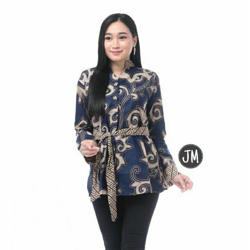 BAJU BATIK WANITA MODERN MONALISA GENES M,L,XL asli PEKALONGAN AUFFAMART